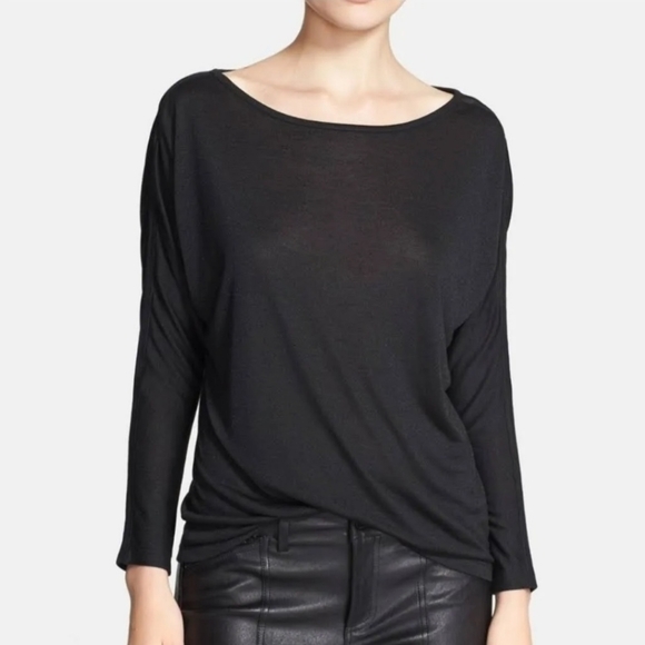 Vince Tops - Vince top black Dolman long‎ sleeve rayon Size XS  NWT